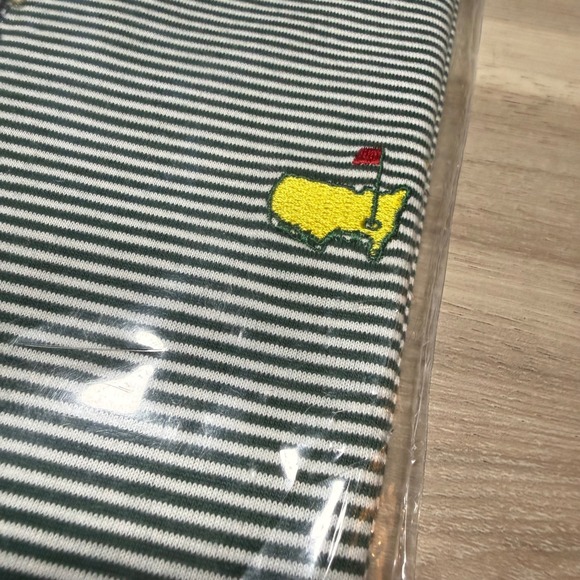 Masters Collection Polo 2003 Womens Large Green White Striped Golf NWT Vintage - Picture 7 of 7